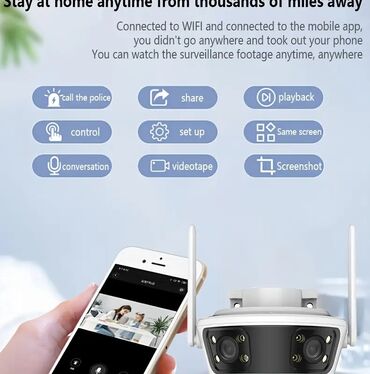 Videomüşahidə: Wi-Fi PTZ Kamera 360°FHD Original iCom365 Brendi 360° PTZ kamera -4MP — 10