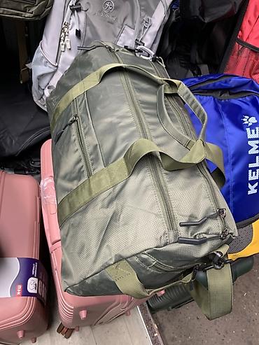 Спортивные сумки: Сумка-дорожная/спортивная JINYUBO (olive) - Формат: duffel — 2