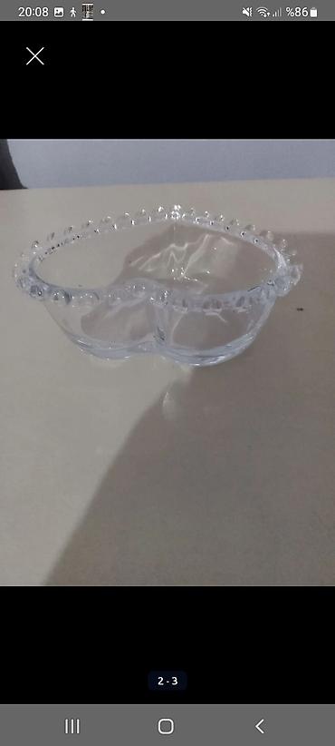 hello kitty oyuncaq: Şüşə ikigözlü qəlyanaltı qabı - Material: şəffaf qalın şüşə - Forma — 1
