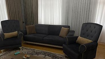 ofis üçün stolüstü dəst: 3 nəfərlik salon dəsti - Tərkibi: 1 ədəd 3 nəfərlik divan + 2 ədəd — 2