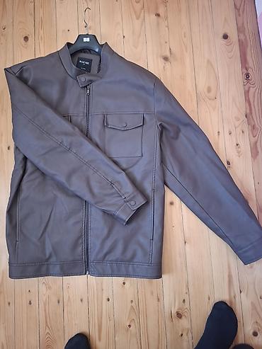Kişi geyimləri: Kurtka, Dəri, Payız, 3XL — 2