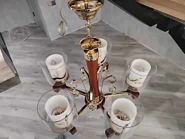 samdanlar: Çılçıraq, 5 lampa, Şüşə — 3