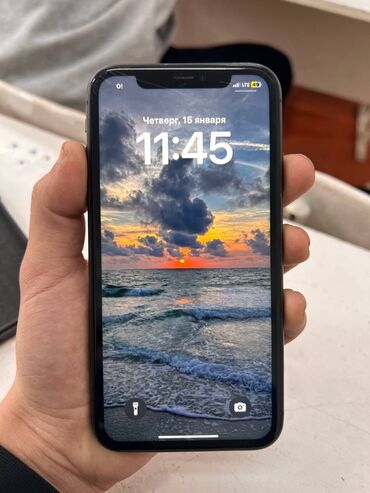 Apple iPhone: IPhone 11, Б/у, 128 ГБ, Черный, Чехол, 76 % — 1