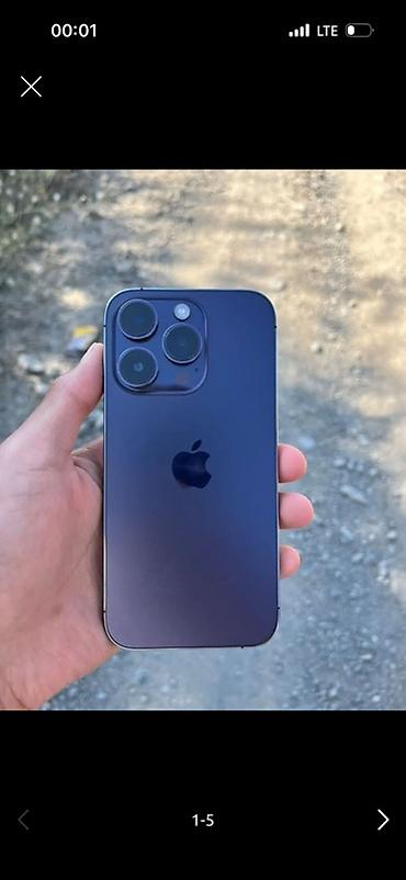ipod pro: IPhone 14 Pro, Б/у, 256 ГБ, Deep Purple, Кабель, 80 % — 7