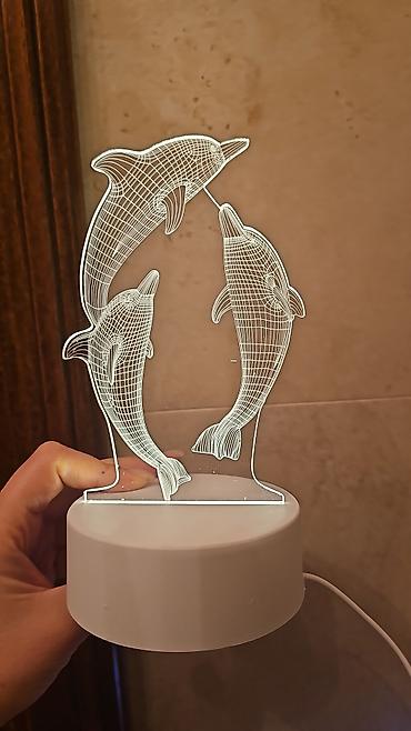 3d rucka: 3D illyuziyalı LED masa lampası – Delfin motivli. Yeni kimidir — 1