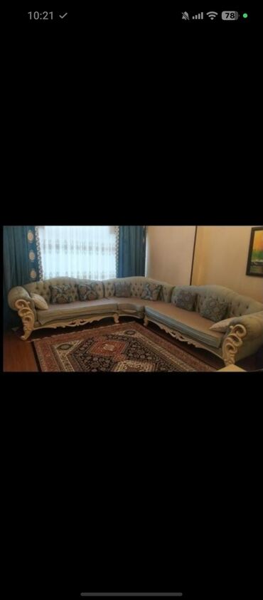 современные угловые диваны: Künc divan, İşlənmiş, Açılmayan, Bazasız