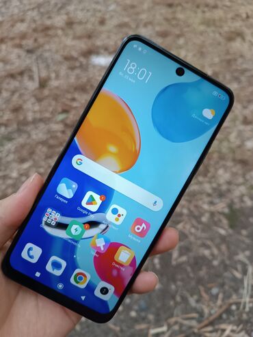 Redmi: Redmi, Redmi Note 11, Б/у, 128 ГБ, цвет - Черный, 1 SIM, 2 SIM, eSIM