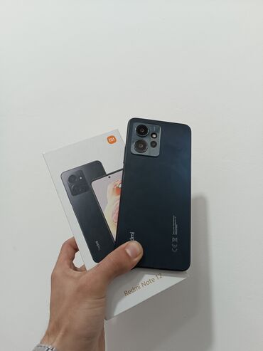 Xiaomi: Xiaomi Redmi Note 12, 128 ГБ, цвет - Черный, 
 Кнопочный, Отпечаток пальца