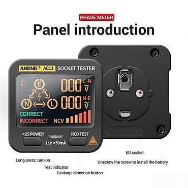 Multimetri: ANENG AC11 – digitalni tester utičnica - Višenamenski tester za brzu — 10