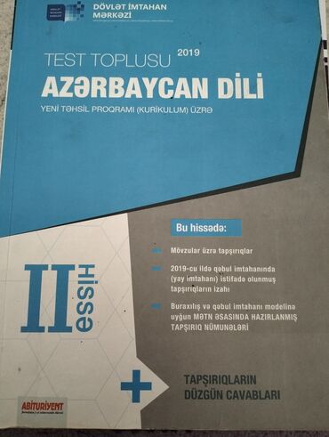 az dili toplu 1 ci hisse: Azərbaycan dili toplu 2 ci hissə.İl 2019