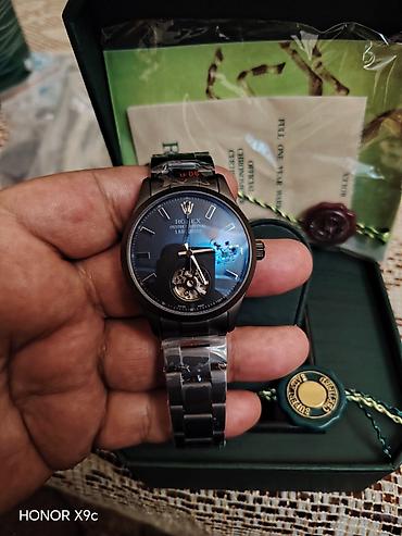 elekdiron saat: Yeni, Qol saatı, Rolex, rəng - Qara — 4