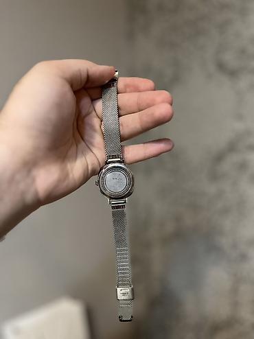 Наручные часы: Crrju qadın/qol saatı – zərif metal mesh (milanese) qayışlı, gümüşü — 2