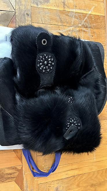 женские сапоги со шнуровкой: Qara tüklü qadın çəkmələri - Rəng: tam qara - Dizayn: orta — 2