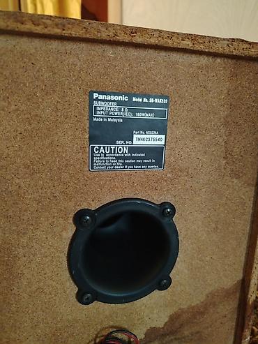Dinamiklər və sabvuferlər: Panasonic SB-WAK520 subwoofer - Model: SB-WAK520 (etiketdə — 3