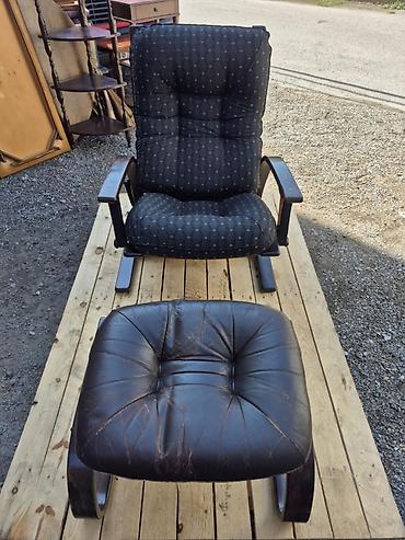 Fotelje: Naslonjač sa tabureom (set) - Udobna fotelja sa pripadajućim tabureom — 9