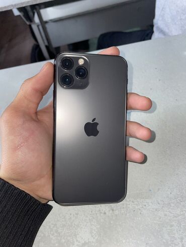 Apple iPhone: IPhone 11 Pro, Б/у, 256 ГБ, Matte Space Gray, Наушники, Зарядное устройство, Защитное стекло, 76 %