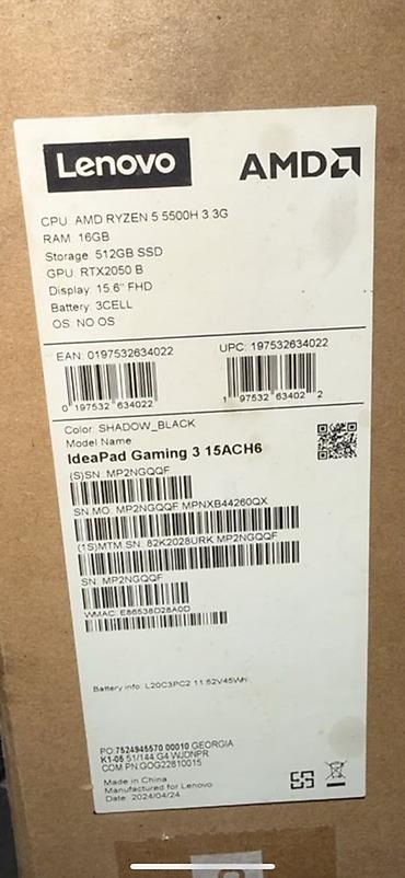 hava nemlendiricisi: 🔥 Lenovo IdeaPad Gaming 3 Gaming noutbuk satılır. Performanslı və — 10
