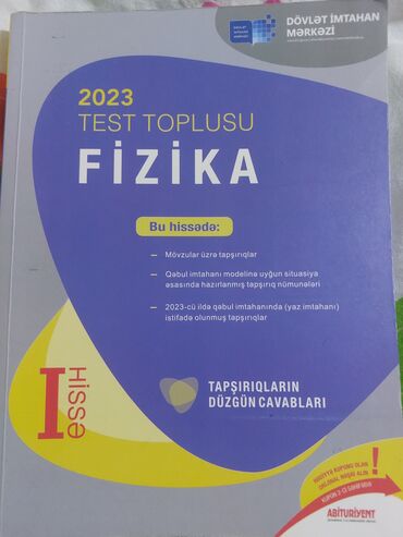 fizika 7 derslik: 2023 fizika test toplusu 1ci hissə