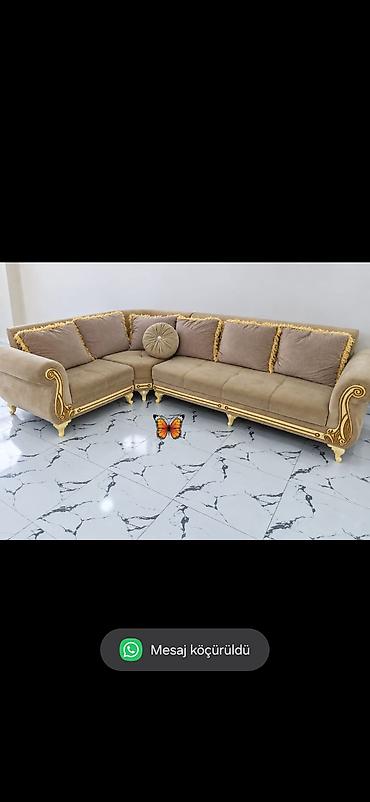 divan 2 əl: Endirim edildi.Künc divan 295₼.açılan deyil,bazasızdır.Ölçü — 1