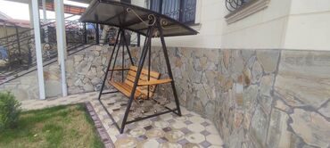 Садовые качели: Садовые качели Металл, Со спинкой, С крышей — 12