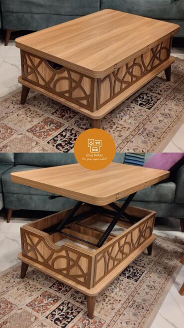 qabaq stolu: Jurnal masası, Yeni, Açılan, Dördbucaq masa, Azərbaycan