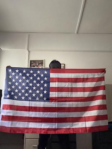 флаг кореи: Флаг США (Stars and Stripes) - Классический дизайн: 50 белых звезд на — 2
