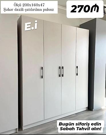 ikinci el metbext: 4 qapılı dolab Yep yeni 270 azn rəng seçimi var çatdırılma var — 1