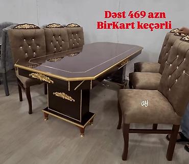 peride: Yemək otağı dəsti – klassik dizayn - Tərkib: uzun, çoxbucaqlı formalı — 1