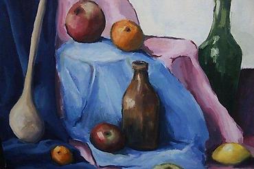 Stilske umetničke slike: SLIKA MRTVA PRIRODA, IMPRESIONIZAM, ULJE NA PLATNU, 70 X 50 | Slika — 3