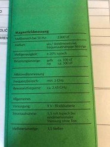 Ostali merni alati: MAGNETO-SMOG Analyzer – detektor elektromagnetnog zagađenja - — 13