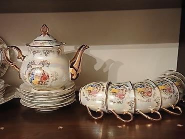 madonna boşqablar: Çay dəsti, rəng - Qızılı, Farfor, Madonna, 6 nəfərlik, Çexiya — 1