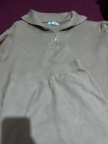 Комплекты: Комплект женской одежды 1) Топ/лонгслив белый - Трикотаж в рубчик — 8