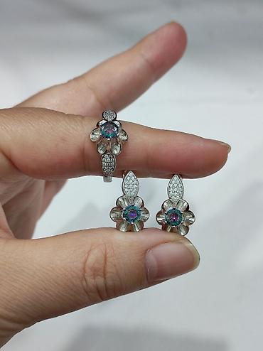 Серебряные наборы украшений: Набор украшений, Проба 925, Женские, Новый at lalafo.kg — 5 Серебряные наборы украшений: Набор украшений, Проба 925, Женские, Новый — 5