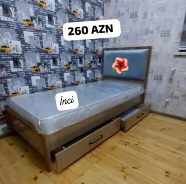 siyirmeli: Новый, Односпальная кровать, Без подьемного механизма, С матрасом, С выдвижными ящиками, Азербайджан