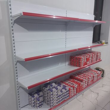 оборудование для бизнес: Торговые стеллажи металлические для магазина - Тип: пристенные и