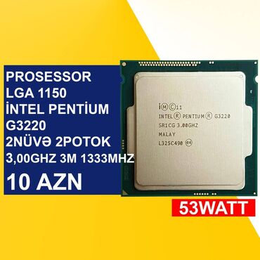 proçessor: Prosessor Intel Pentium İntel Pentium G3220