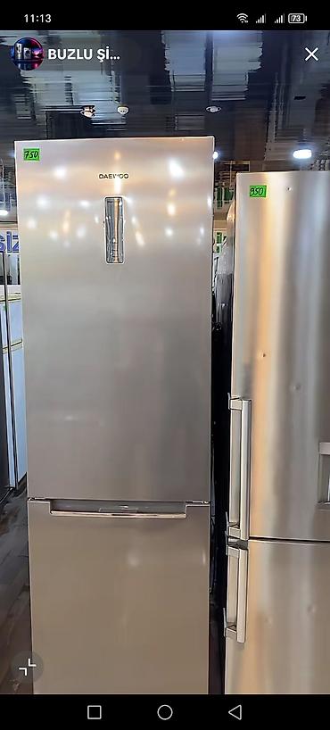 Daewoo iki kameralı soyuducu - Rəng: paslanmaz polad (inox), müasir