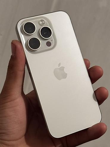 IPhone 15 Pro, Б/у, 128 ГБ, White Titanium, Защитное стекло, Чехол, 82 % at lalafo.kg IPhone 15 Pro, Б/у, 128 ГБ, White Titanium, Защитное стекло, Чехол, 82 %