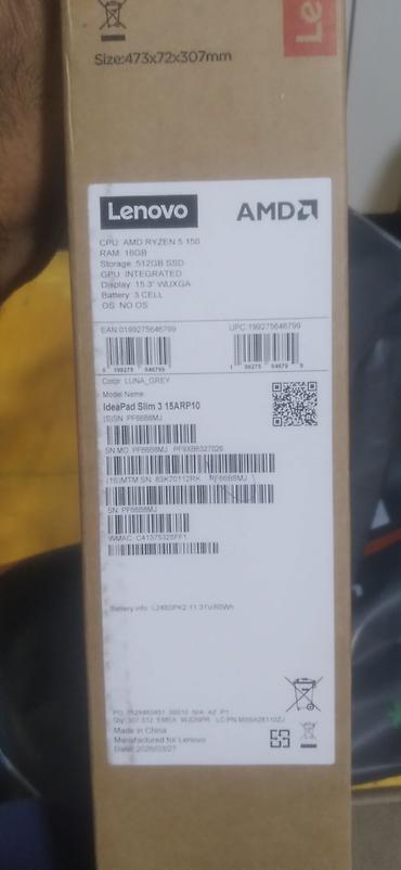 irşad poco x3 pro: Lenovo noutbuk – orijinal qutuda Məhsul təsviri: - Brend: Lenovo - — 6