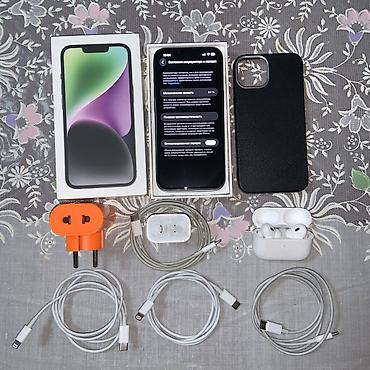 6 ayfon: IPhone 14, 128 GB, Midnight, Simsiz şarj, Face ID, Sənədlərlə — 1