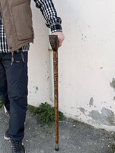 əsa: Ağacdan oyma dizaynlı əl işi əsalı - Material: bərk ağac, cilalanmış — 4