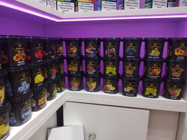 Qəlyan, vayp və aksesuarları: Qəlyan Tütünləri 50 qr am 7 Manat, yarım kilo 28, 1 kilo 48