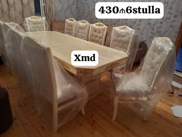 Masa və oturacaq dəstləri: Qonaq otağı üçün, Yeni, Açılmayan, Dördbucaq masa, 6 stul -da lalafo.az — 3 Masa və oturacaq dəstləri: Qonaq otağı üçün, Yeni, Açılmayan, Dördbucaq masa, 6 stul — 3