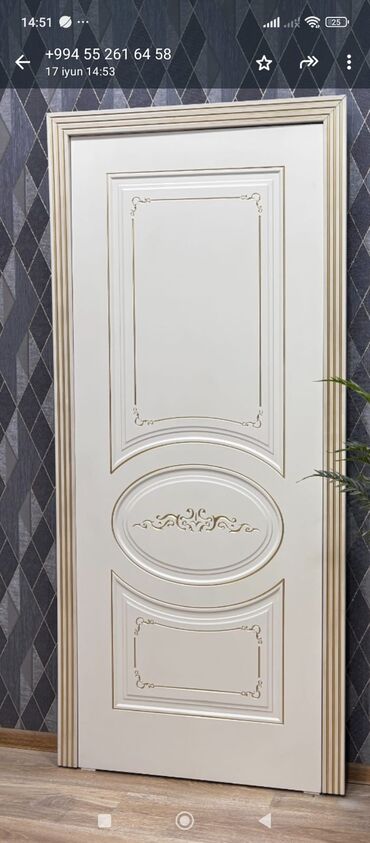 Otaq qapıları: Yeni Otaq qapısı 90x205 sm Çərçivə ilə, Zəmanətli, Ödənişli quraşdırma, Ödənişli çatdırılma, Rayonlara çatdırılma — 11