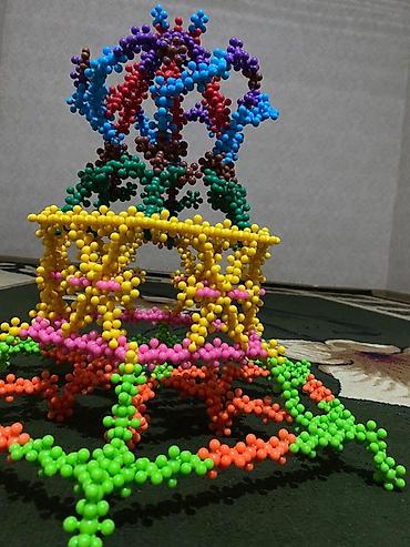 Модульные покрытия, пазлы: Конструктор «Снежинки» из разноцветных пластиковых деталей в одном — 10