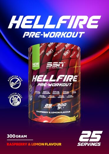 idman geyim: Hell Fire Pre workout Əzələlərin Enerji səviyyəsini artıraraq