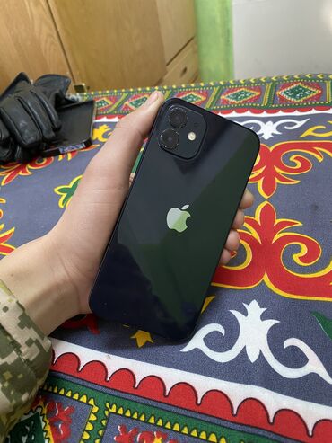 iphone 12 цена ош: IPhone 12, Б/у, 128 ГБ, Jet Black, Зарядное устройство, 87 %