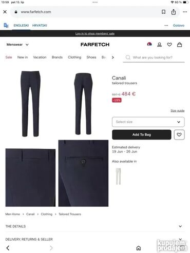 Odela: Original CANALI Milano sakoi 54 NOVI KAO IZ RADNJE Wolle - Casmear — 28