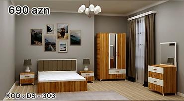 Yataq otağı dəstləri: İkinəfərlik çarpayı, Dolab, Komod, 2 tumba, Rusiya, Yeni — 9