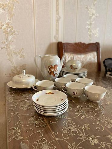 cay: Çay dəsti, Farfor, 6 nəfərlik, Almaniya — 3